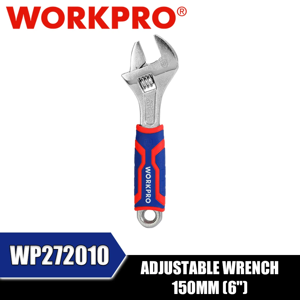 WORKPRO WP272010 WP272011 WP272012 WP272013 Adjustable Wrench CRV Comfort Grip Handle Power Tool Accessories