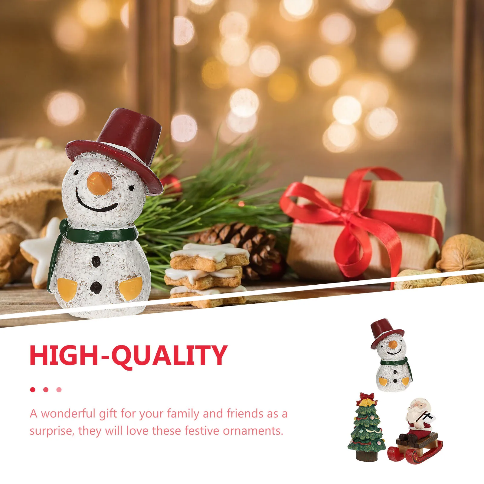 

4Pcs Christmas Ornament Resin Mini Xmas Tree Aquarium Crafts Reptile Tank Decor Xmas Reptile Tank Ornament Christmas Gift