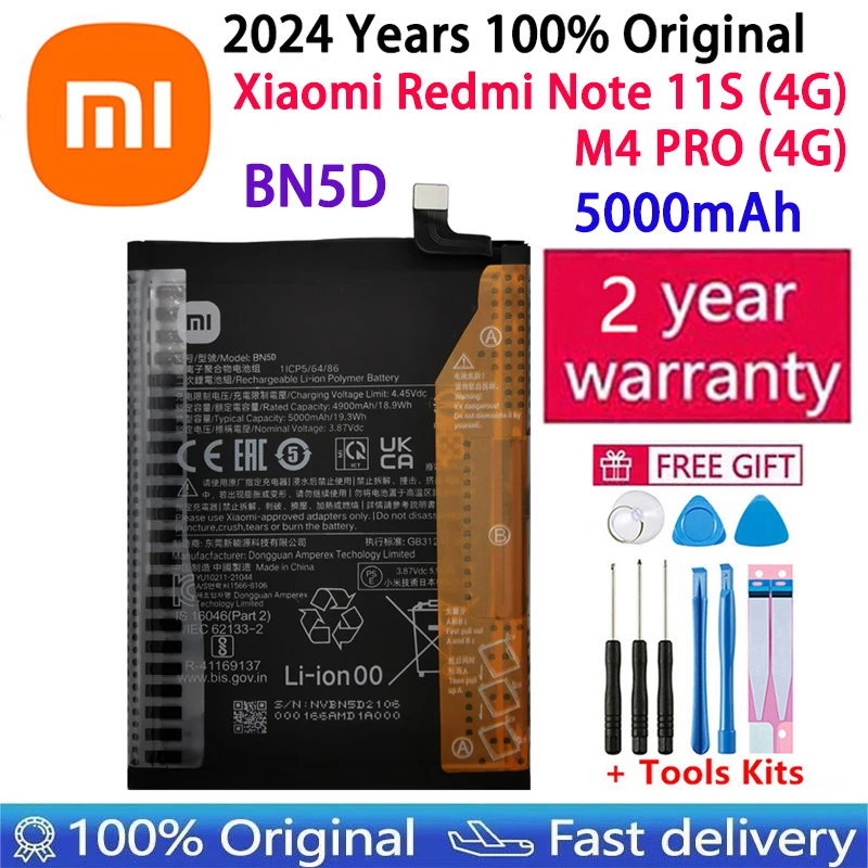 Original For Xiaomi Redmi Note POCO M2 F3 M3 X3 X4 X5 A3 K30 K40 7 7A 8 8T 9 9T 9S 10 10T 10S 10X 11 11T 12 12T Lite Pro Battery