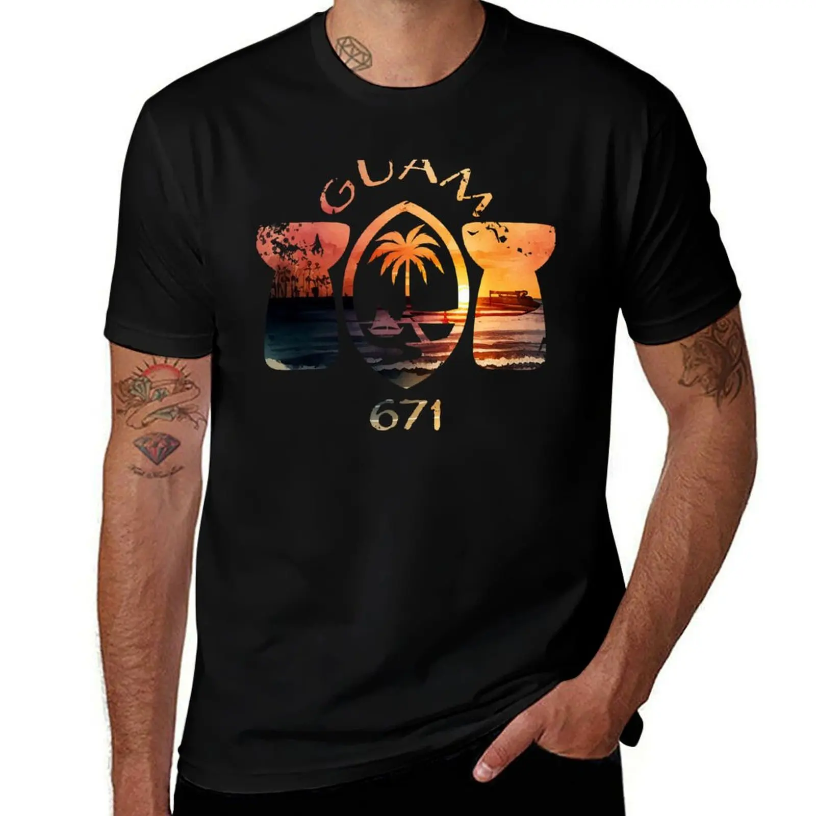 

Guam 671 T-Shirt Active Wear Sports T-Shirt for Men