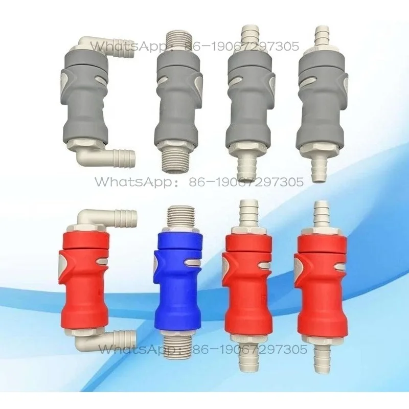 Water-cooled double closed joint, server water-cooled plate leak-free, double water-stop self-locking structure