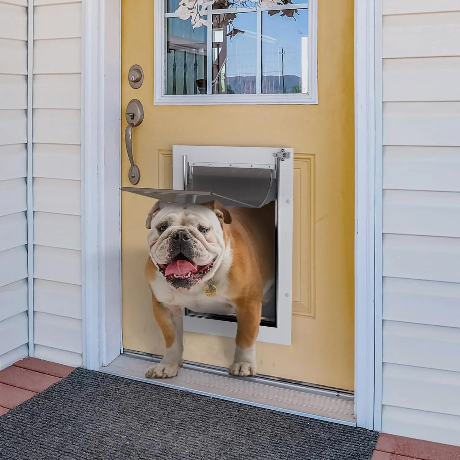 Doggie Doors Dog doors Aluminum Doggy Doors with Magnetic Lock  Suitable for Dogs