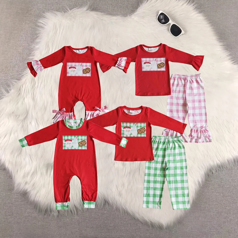 

BLP0109 Wholesale baby rompers kids clothes girl sets Christmas long sleeve pants sets Summer Boutique baby boy clothes