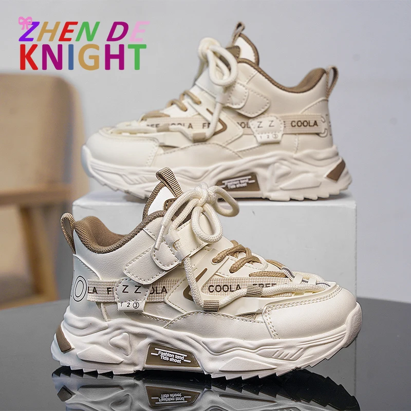 

High Quality Children's Sneakers for Boys Girls Leather Flat Sport Shoes Kids Casual School Walking Shoes