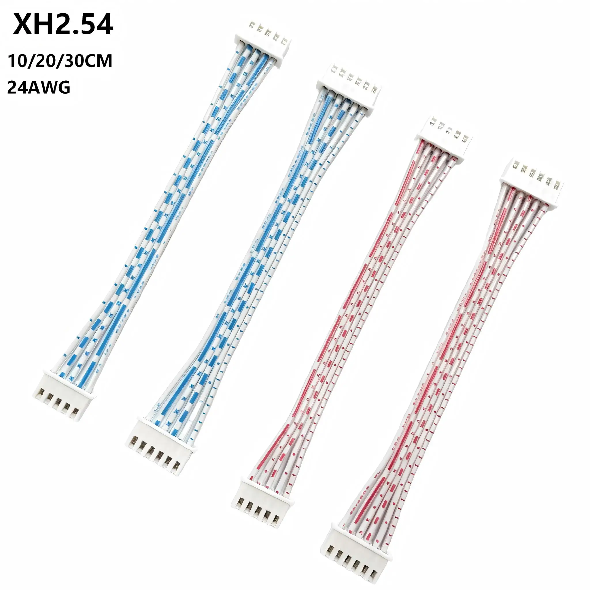 10PCS XH2.54 XH 2.54mm Single/Double Head Wire Cable Connector 2/3/4/5/6/7/8/9/10/11/12 Pin Pitch Red Blue Male Female Plug