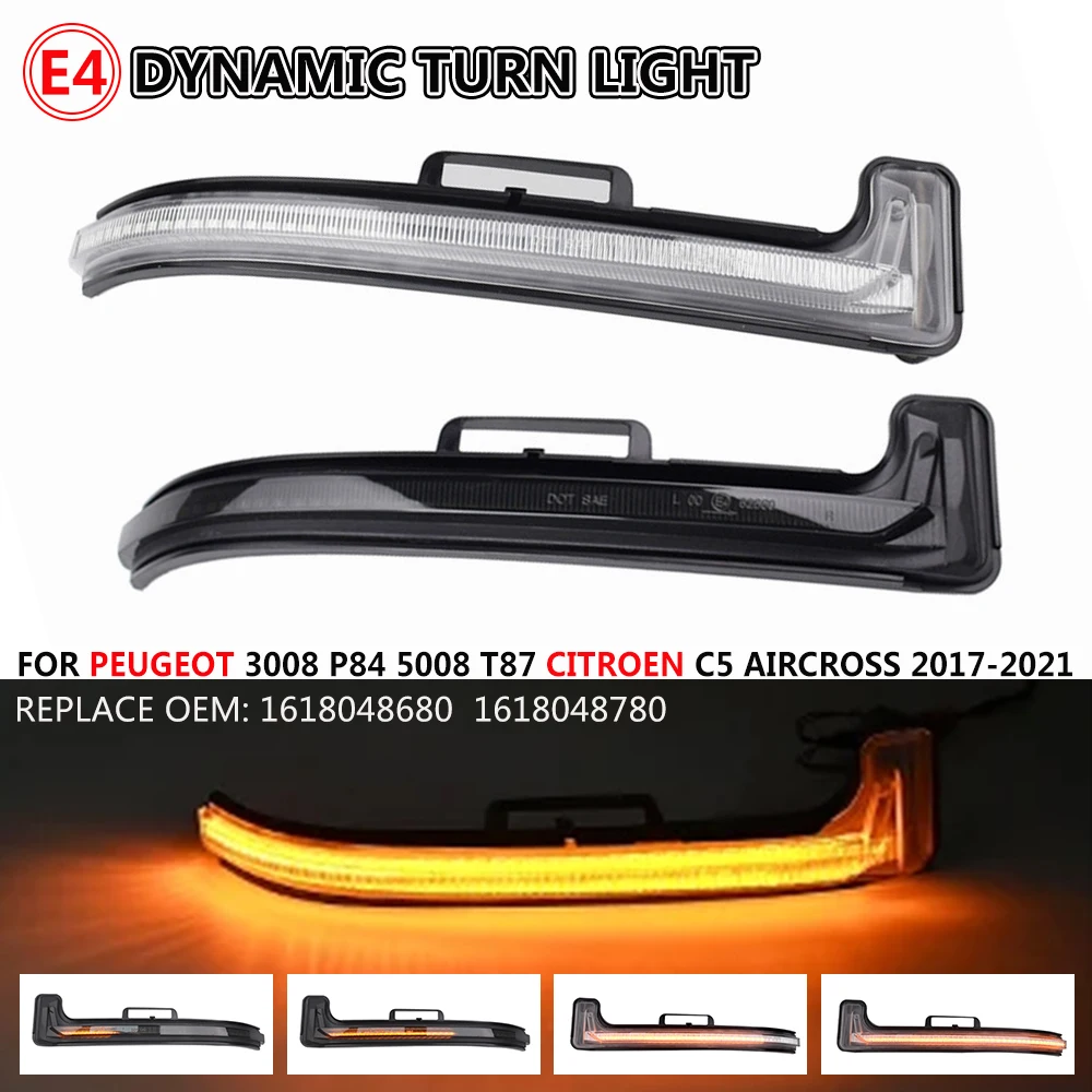 Clignotant ociamique à LED, Indicateur de Rétroviseur Latéral, pour KIT 3008 5008 II MK2 Cristaux en C5 Aircross 2017-2021  34