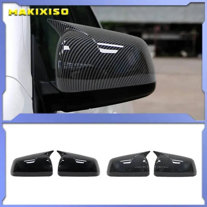Kohlefaser-Rückspiegel abdeckung Außenseite Rückfahr kappe Schale Add-on-Typ für Mitsubishi Lancer x 10 ex evo 2015-2019
