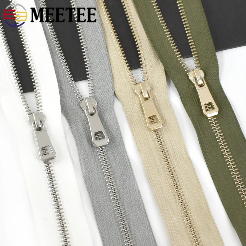 35-85 سم 5 #   سحابات معدنية مفتوحة نهاية الخياطة البريدي الشريط الذهب الشظية الأسنان المفتوحة نهاية سستة إصلاح DIY بها بنفسك أكياس الملابس الخياطة الملحقات