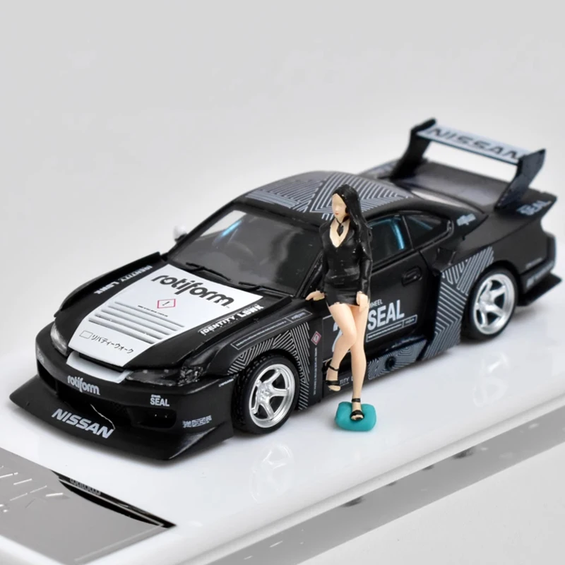 

Масштаб 1:64 Nissan Slivia S15 LBWK, модифицированная имитация сплава, модель автомобиля, статический дисплей, коллекционная игрушка, подарок, сувенир, украшение