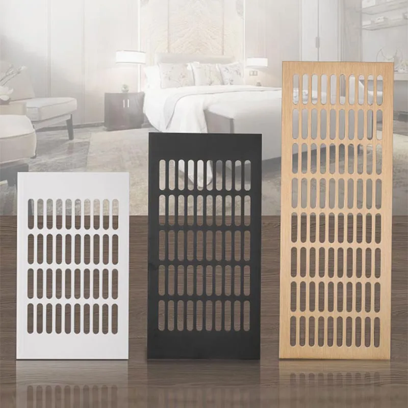 Heavy Aluminum Gas Meter Vent Grille, Custom Size Rectangle Ventilation Panel for Built-in Cabinet Heat Dissipation Gold CoIor
