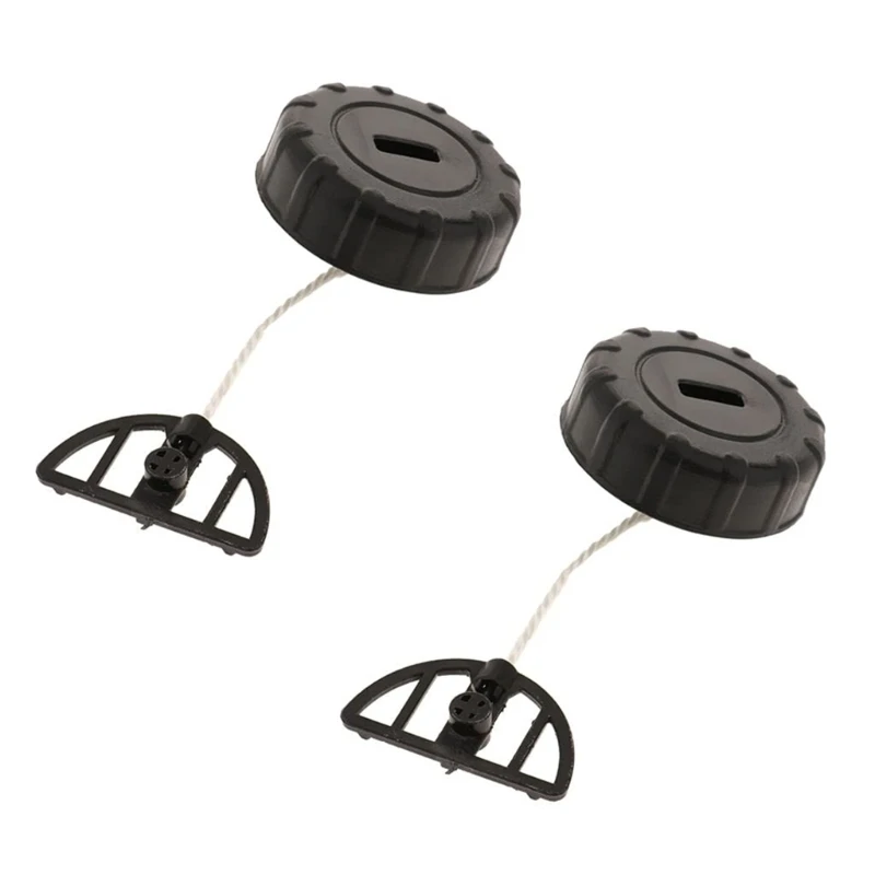 Pack Of 2 Replacement Petrol Fuels Oil Caps Suitable For MS180 MS170 MS018 MS017 Chainsaws Easy To Install Black Plastic Y5GA