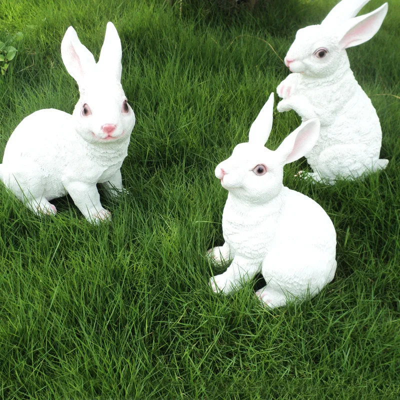 

Rabbit Decoration Cute Creative Garden Landscape Decoration Simulation Cartoon Animal Crafts Living Room Exquisite Home Decor