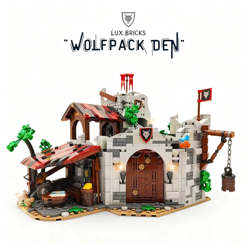 

1605PCS MOC Medieval Castle Wolfpack Den Model Architecture DIY Education Creative Assembly Puzzle Birthday Gift Toy Custom Kids