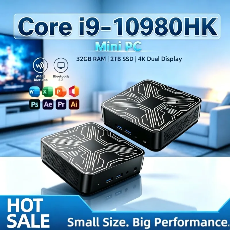 2026 미니 PC, 인텔 코어 i9-10980HK, 윈도우, 16GB/32GB RAM, 1TB/2TB SSD, 4K HD, 휴대용 데스크톱 PC, 게이밍 컴퓨터, Wi-Fi 6.