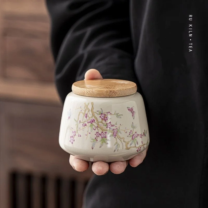 

Керамическая банка для чая/банка для чая/герметичная коробка для хранения/контейнер для хранения сухих товаров для закусок/аксессуары для чайного сервиза/чайник