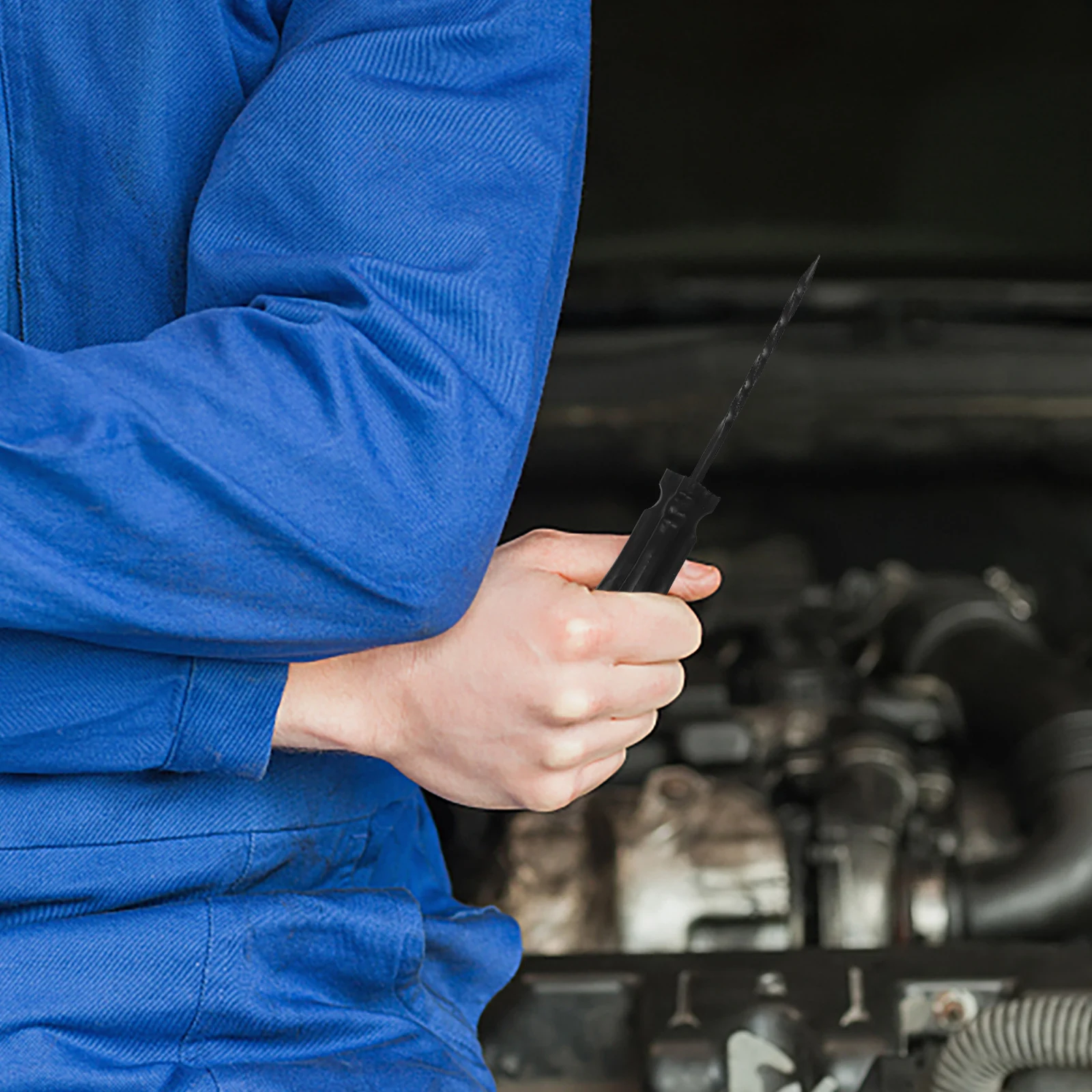 

Manual Tire Repair Mushroom Nail Drill Head Screwdriver Vacuum Tool Heavy Duty Flat Puncture Repair for Car Truck Motorcycle 4mm