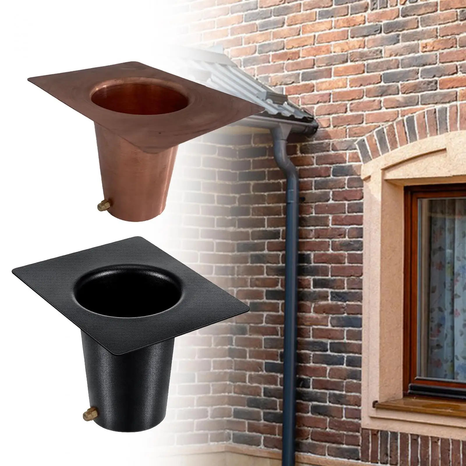 

Replacement Rain Chain Gutter Adapter Functional Installation Accessories for Downspout Outlet Water Diverter Replace Parts