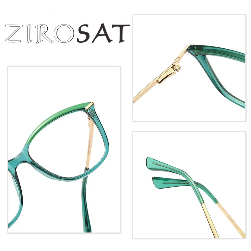 ZIROSAT 2036 New Non-magnetic Alloy Myopia Glasses Retro Square Optical Prescription Eyeglasses Frame For Men Or Women