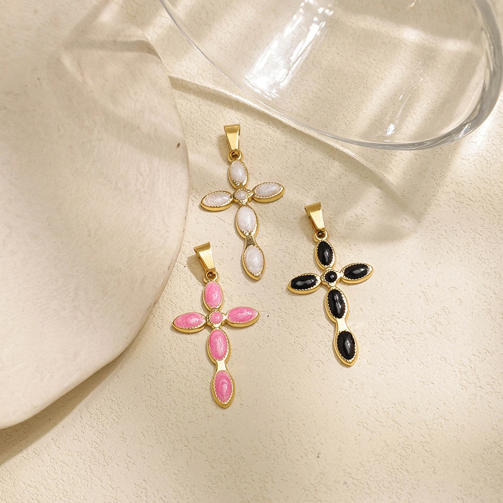 

2pcs Hot Sale Stainless Steel Colored fish ocean accessories Wholesale DIY Necklace Bracelet Modification