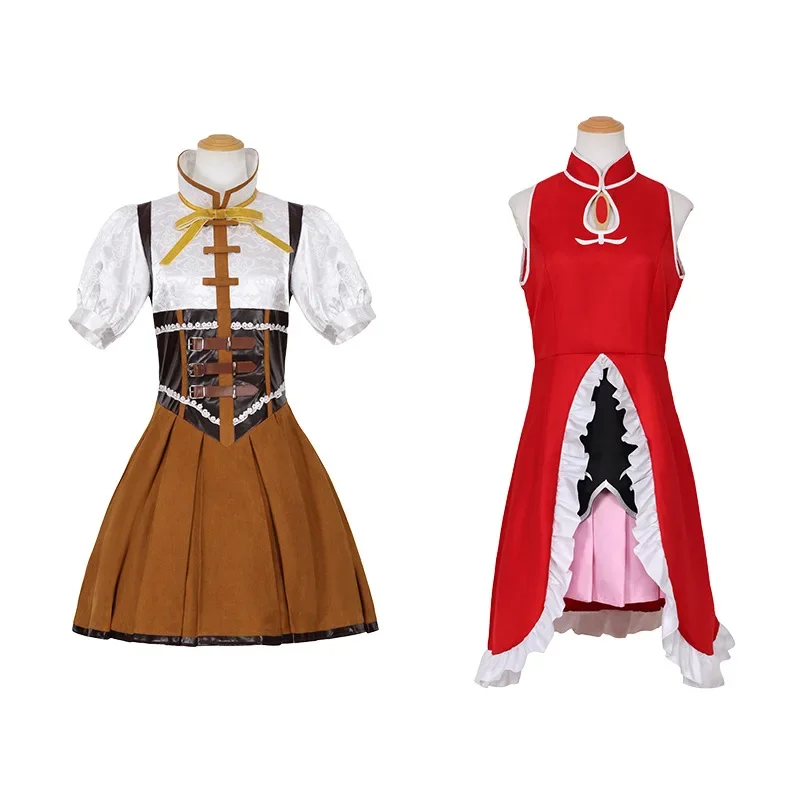 Magical Girl Madoka Cosplay Costume Sakura Kyoko Tomoe Mami Battle Outfits Anime Cos Performance Dress for Halloween Party