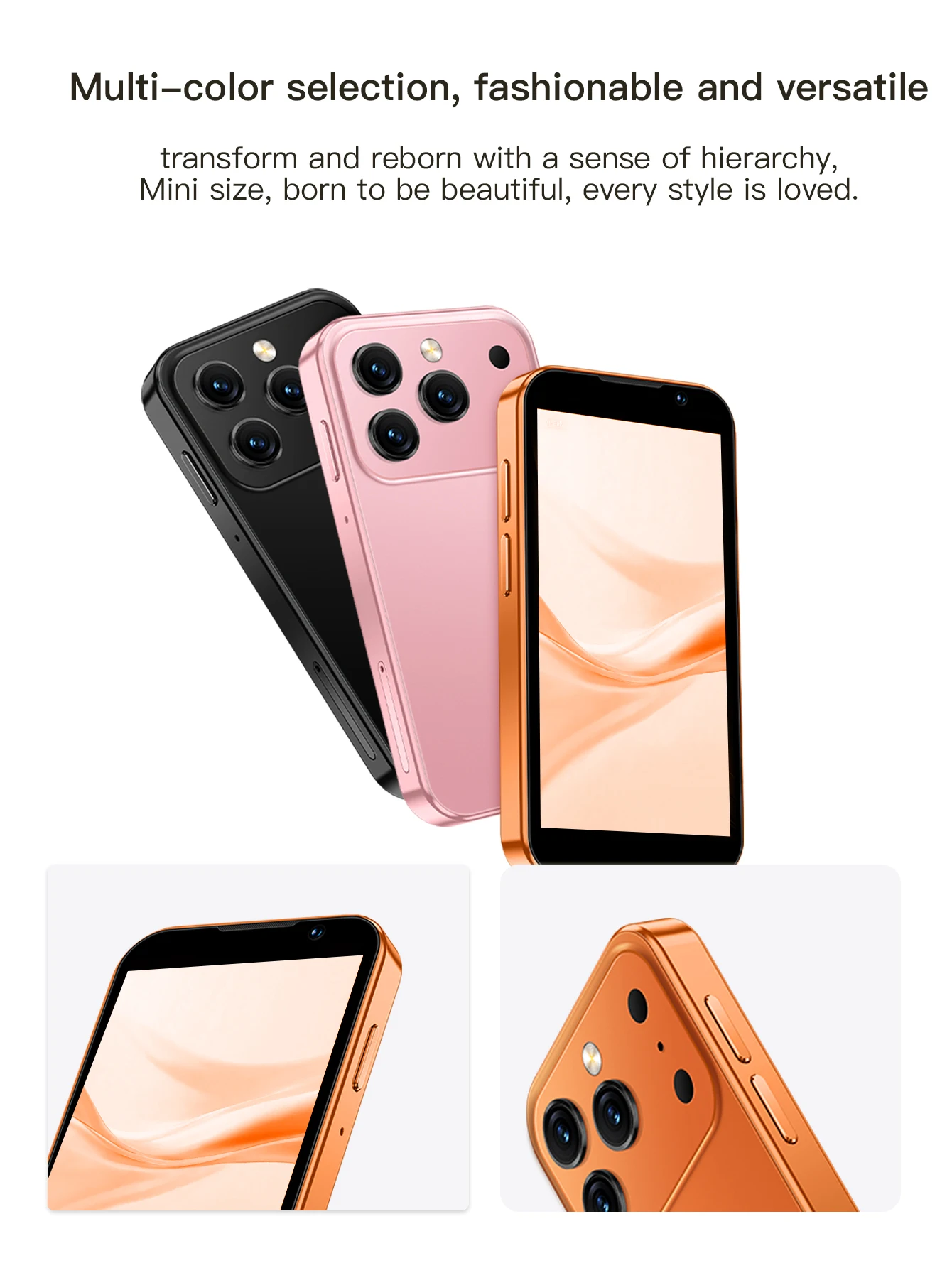 SERVO 17SE Mini Smartphone Android 9.0 2GB+16GB Dual SIM 3.0'' Screen Play Store WhatsApp GPS WiFi 3G WCDMA Small Mobile Phones