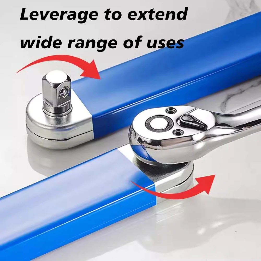 Extension Ratchet Wrench Long Rotary Torque Large Impact Socket Spanner Tight Spaces Automotive Tools 1/2", 1/4" and 3/8"