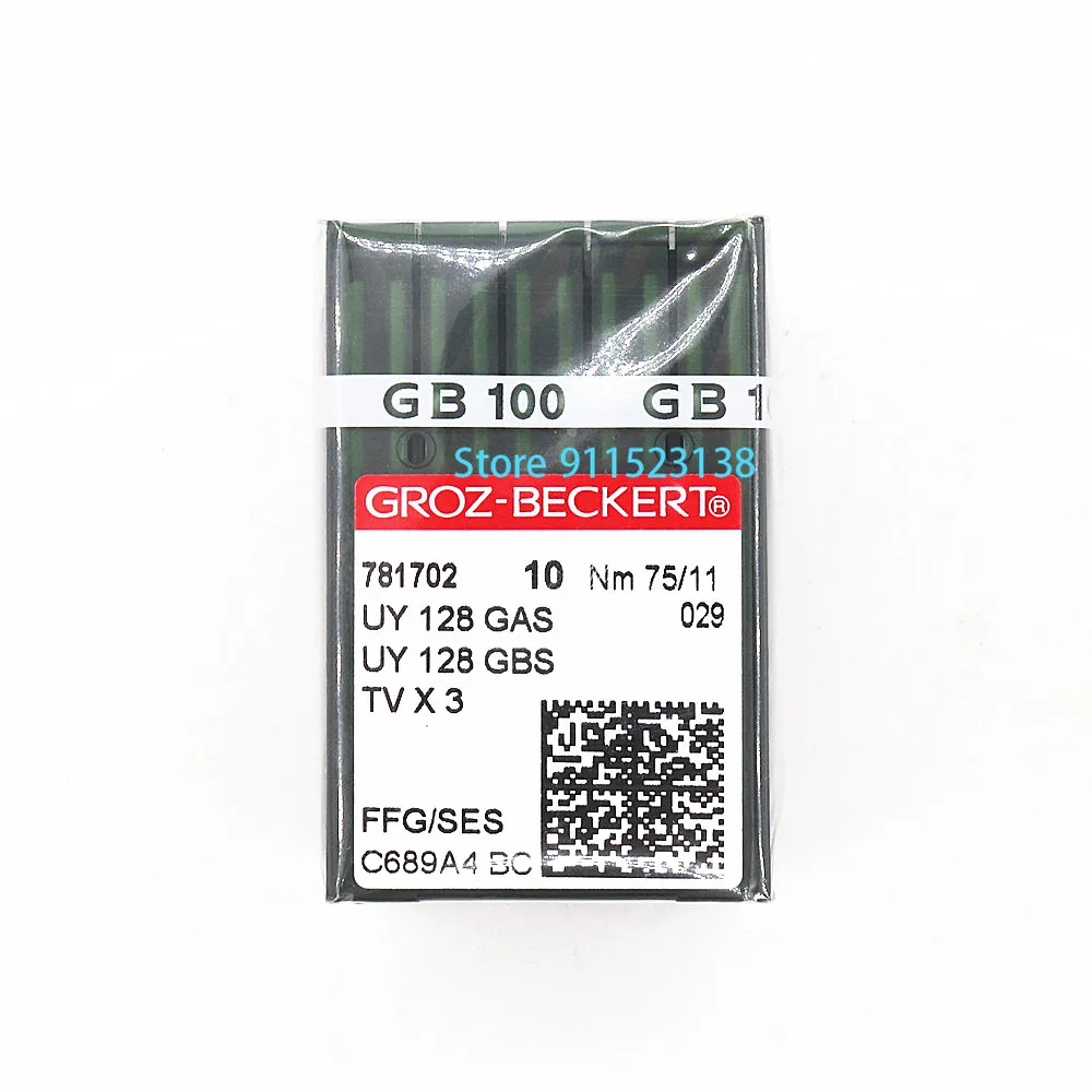 

100 Pcs Genuine Groz Beckert Sewing Needle UY128 GAS UY128 GBS TVX3 FFG/SES Nm 75/11 80/12 90/14 For Industrial Sewing Machine