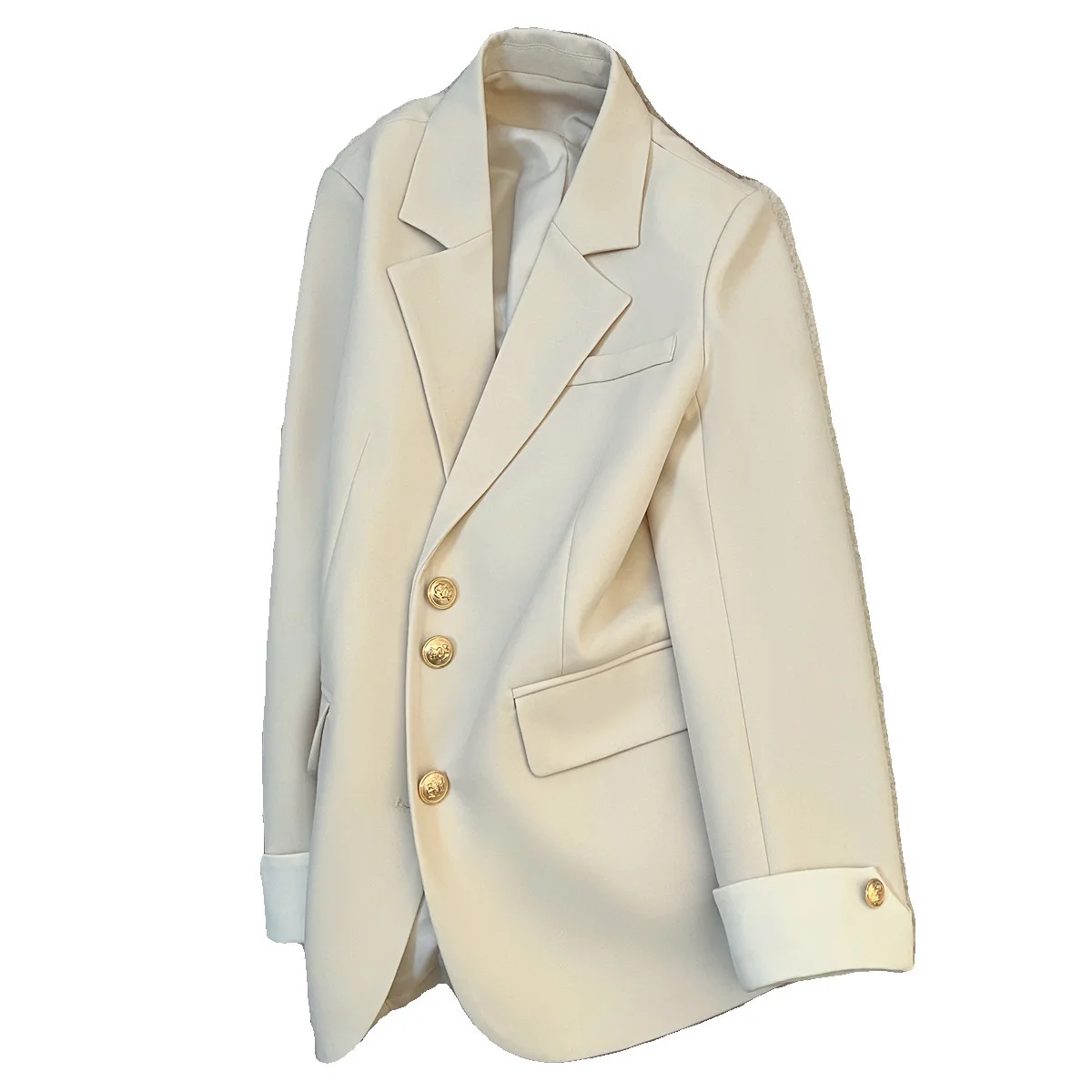 Blazer da donna da ufficio a maniche lunghe da donna Autunno Inverno Solido Casual monopetto Chic Blazer con intaglio Giacche da donna