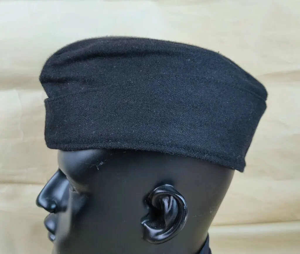 قبعة ريبرو الحرب العالمية الثانية الألمانية إيليت إم بانزر قبعة واقية من الصوف الأسود
