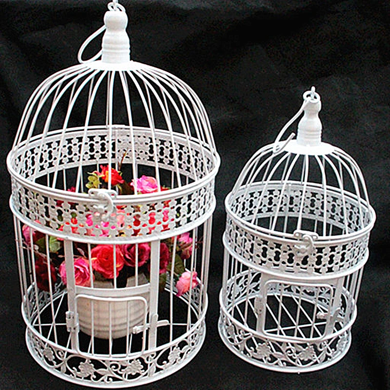 Modern Metal Bird Cage European Wrought Iron Bird Cage Wedding Decoration Flower Cage Ornaments Flower Pot Succulent Bird Cage