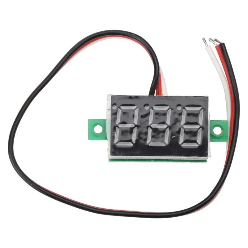 New Mini Three Line LED Small Panel Meter Display Digital Voltmeter DC0-100V Dropship