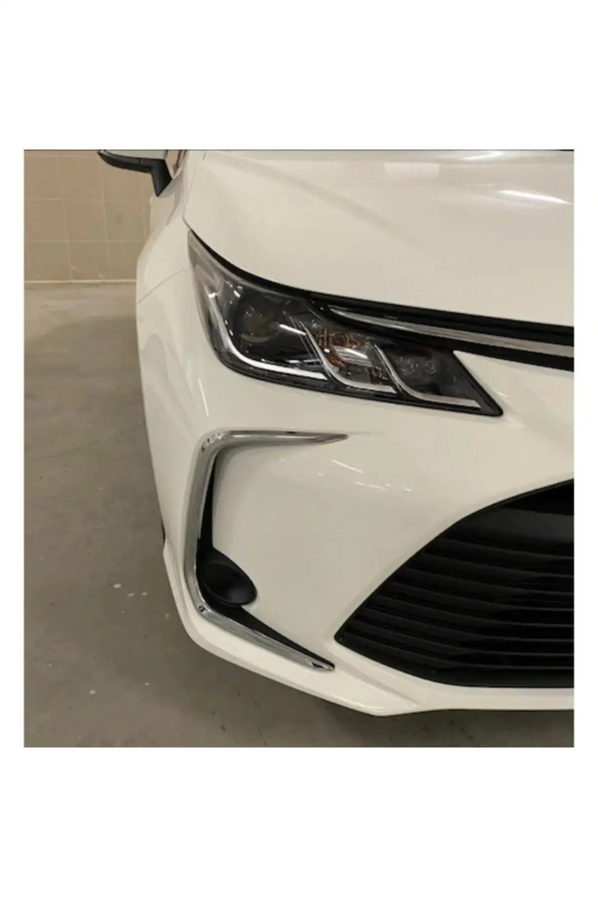 For Toyota Corolla 2019 2020 2021 Chrome Front Fog Light Lamp Cover Frame Molding Trim Sticker Exterior Accessories Car Styling