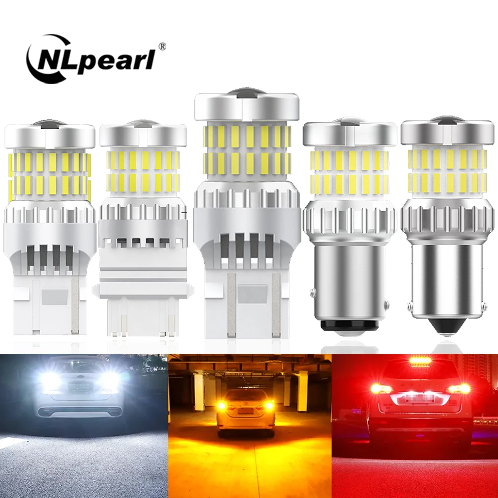 NLpearl 1157 1156 BAU15S P21W LED Bulb Canbus PY21W BA15S T20 7443 W21/5W T25 LED Light for Car BMW e46 Turn Signal Light