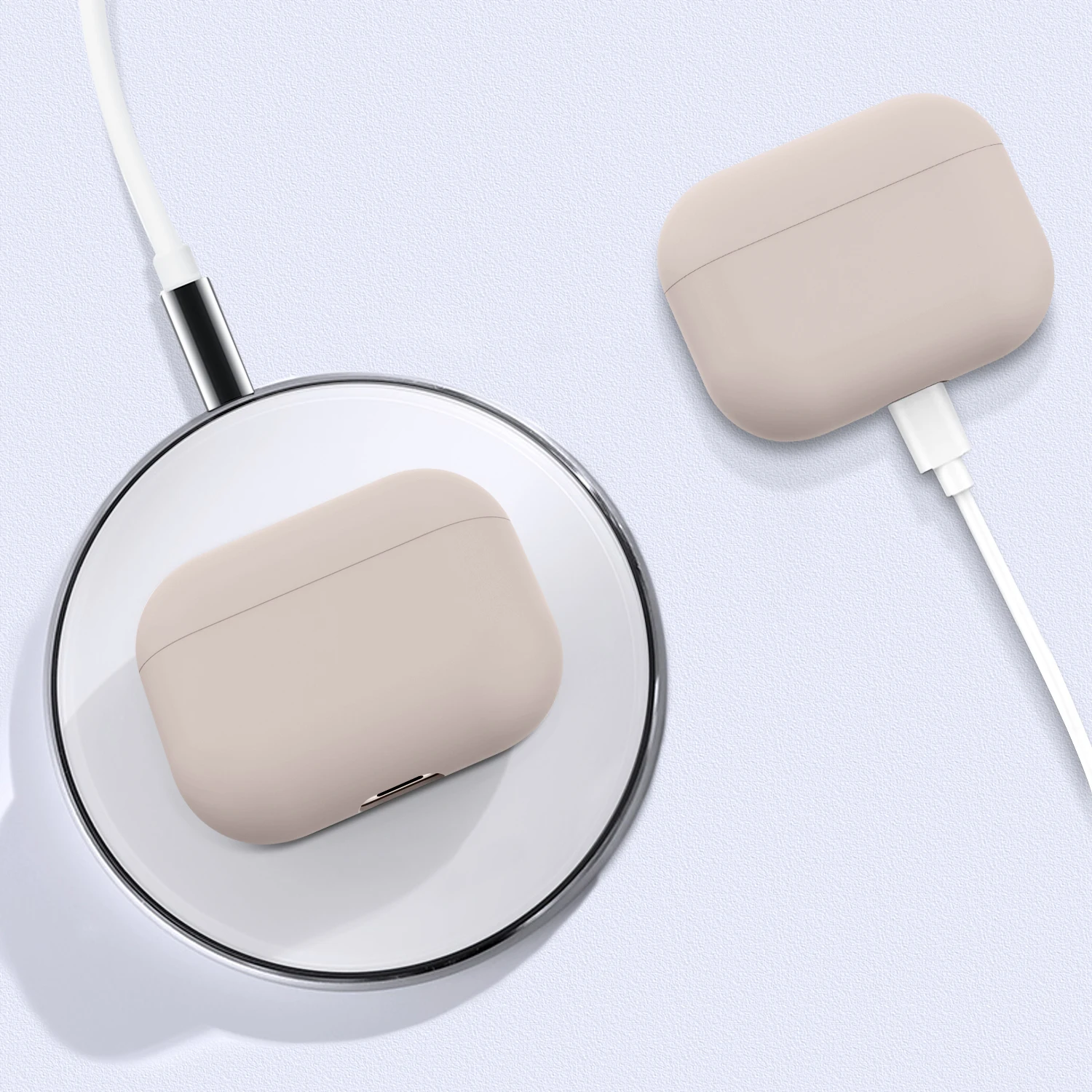 Capa de silicone para Apple AirPods Pro, capa protetora macia para homens e mulheres, 1ª geração