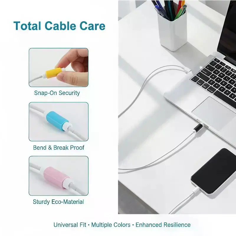 30pcs Data Cable Protectors, Charger Safety Clips, Anti-Bend And Bite-Resistant Charging Cable Covers