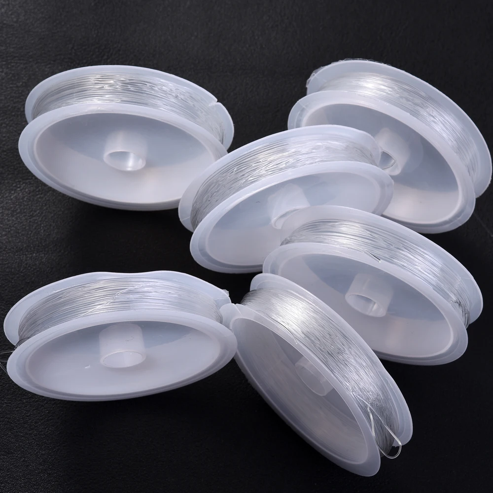 2 Stück Transparenter Kristall-Elastikfaden 0,4-1,2mm Schmuck-Perlenschnur für Armband Halskette DIY Handwerk und Schmuckherstellung Zubehör – Detail 4