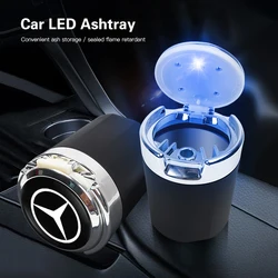 Car Ashtray One Touch Open Portable Ashtray Cup Auto Interiors For Mercedes Benz B/C/E Class A G Class C200L GLC GLK New CLA GLA