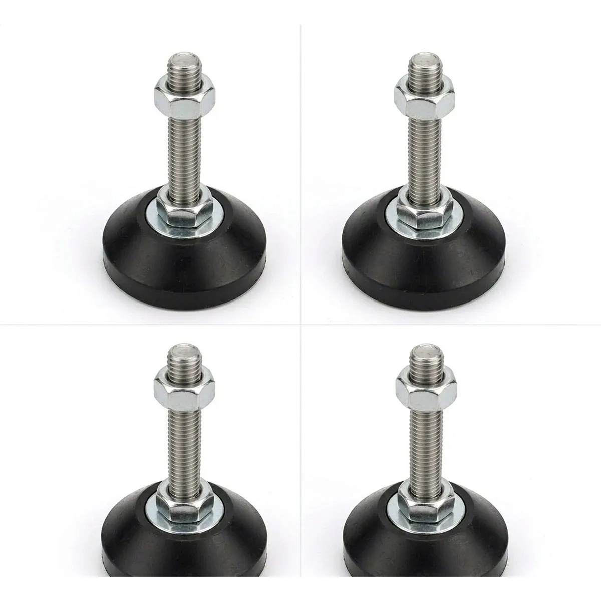 Adjustable Lathe Leg M5 M6 M8 M10 M12 Thread Dia 40mm Nylon Swivel Base Leveling Feet For Workbench Machine Table Furniture