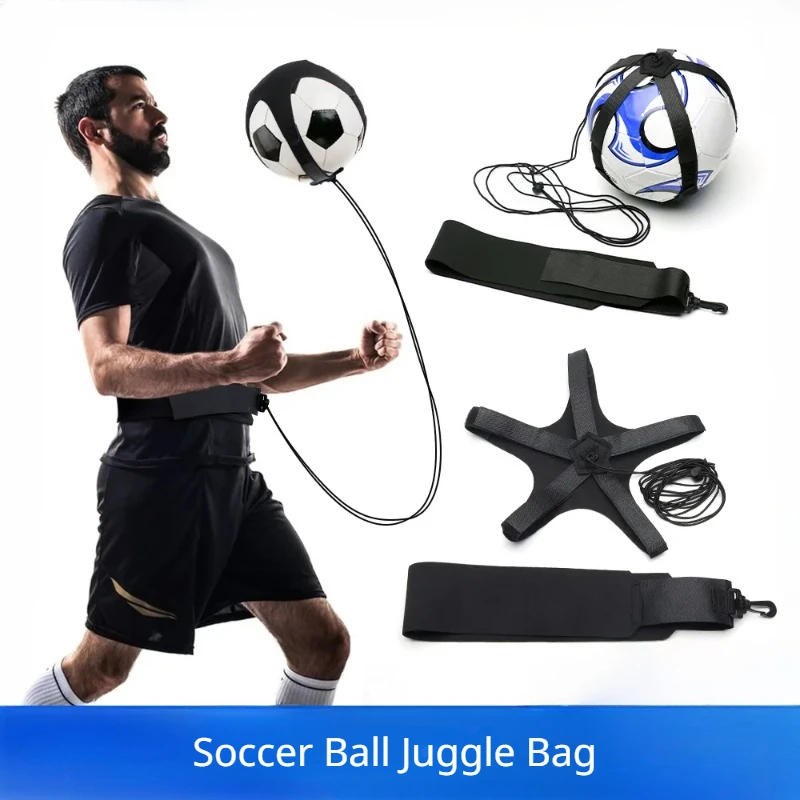 Soccer Ball Juggle Bag Children Auxiliary Circling Belt Kick Solo Soccer Trainer Football Kick Kids Football Training Equipment