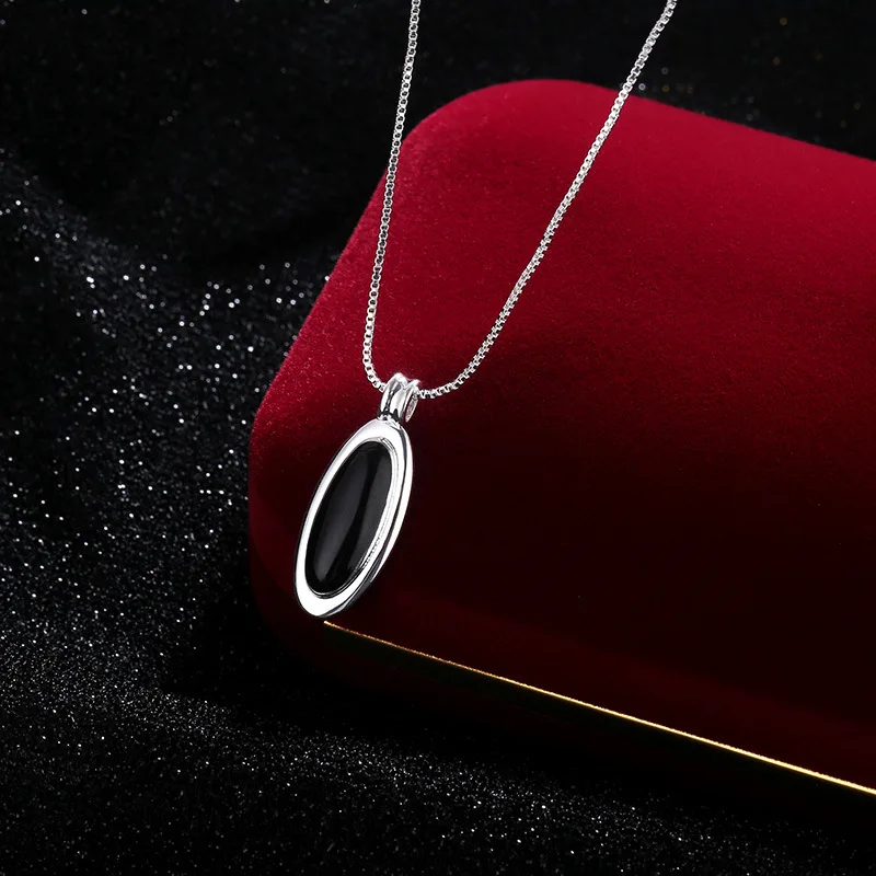 HUATIWOCY Fashion 925 Silver Jewelry Pendant Necklace Accessories for Women Wedding Engagement Party Promise Gift Wholesale