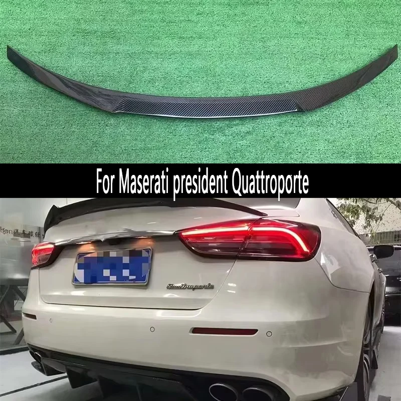 

For Maserati president Quattroporte Carbon Fiber Spoiler Tail fins Carbon Rear Guide Wing Rear Wing Car Diverter body kit