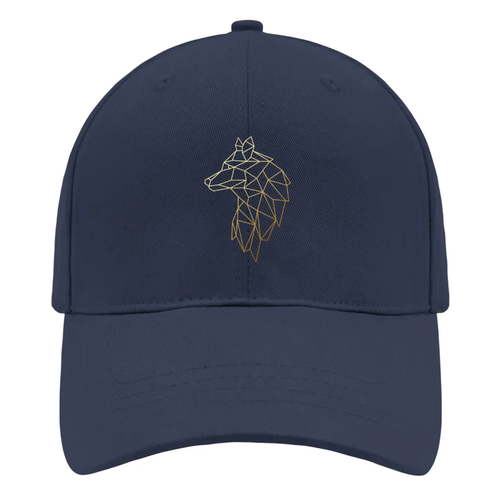 

Baseball Geometric Gold Wolf Caps Trucker Hats for Teen Retro Snapbacks