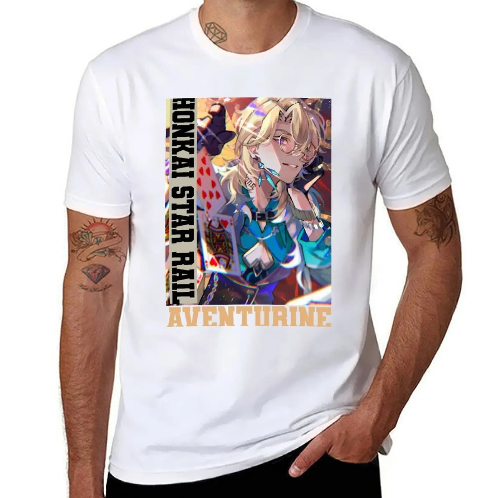

Aventurine - Honkai Star Rail T-Shirt man t shirt summer cotton t shirt pack T-Shirt
