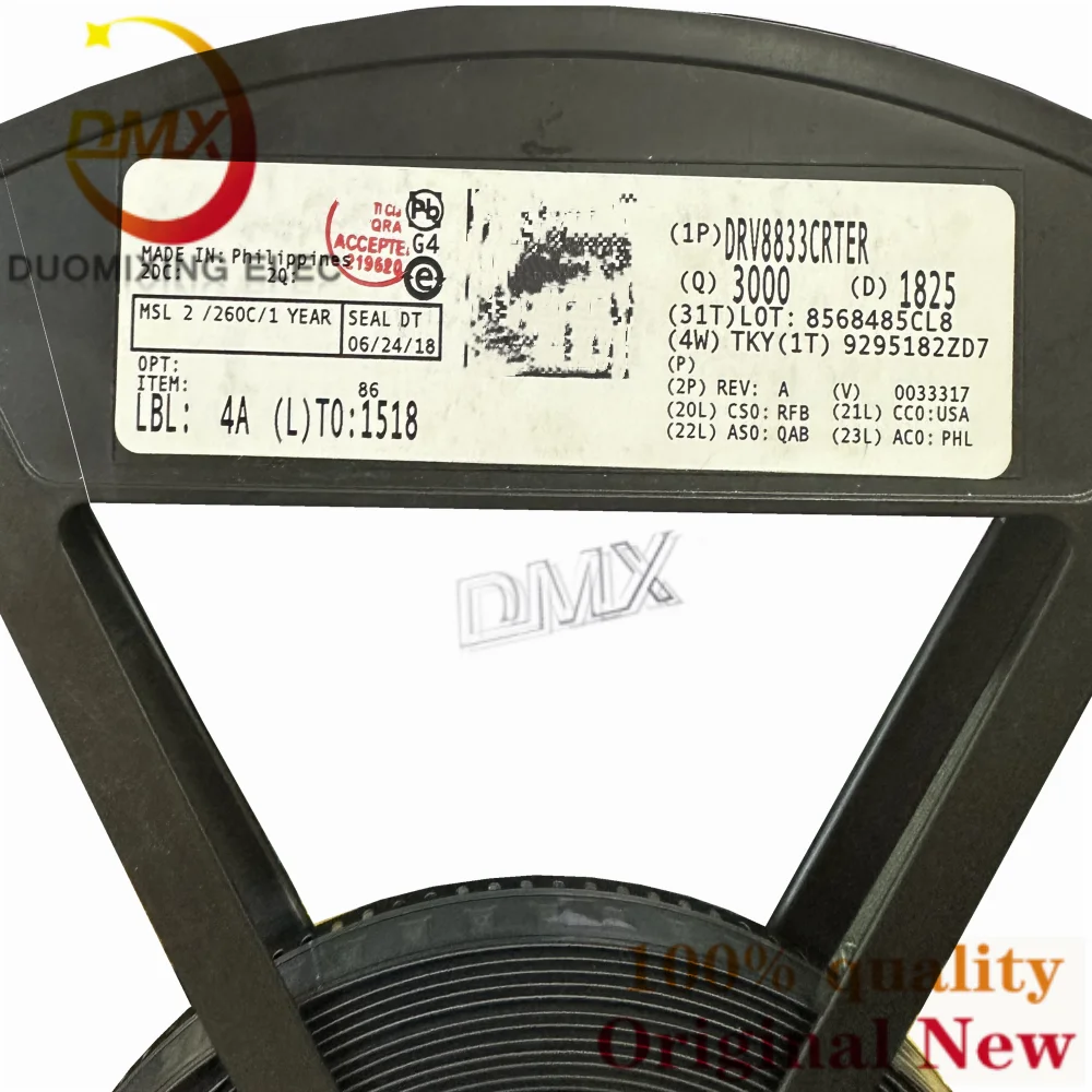 10-500PCS/LOT 100%New original DRV8833CRTER DRV8833CRTET DRV8833 Printing wire: 8833C WQFN16 motor driver chip