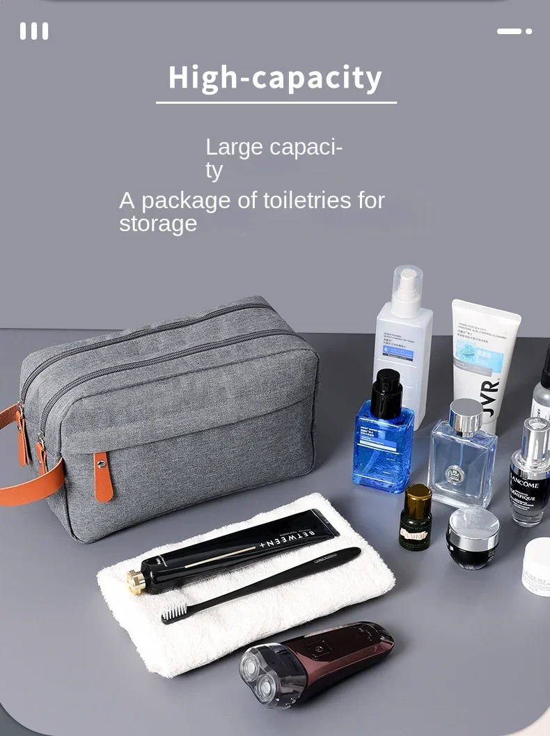 Mann Hohe Qualität Make-Up Tasche Oxford Leinwand Reise Kulturbeutel Organizer Wasserdichte Frauen Waschen Beutel Handtasche Kosmetik Fall – Detail 7
