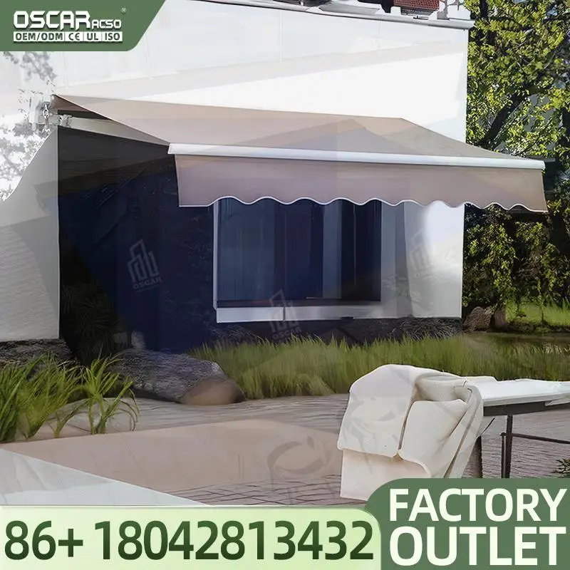 

4X3m Wholesale Retractable Folding Arm Awnings for Outdoor Patio Backyard Retractable Awning
