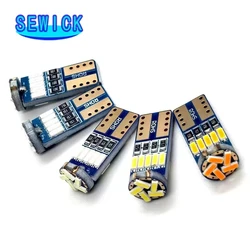 100pcs T10 15SMD 4014 Chips Led W5W 194 Car styling Side Wedge Map door reading Tail Light Lamp Bulb White DC 12V