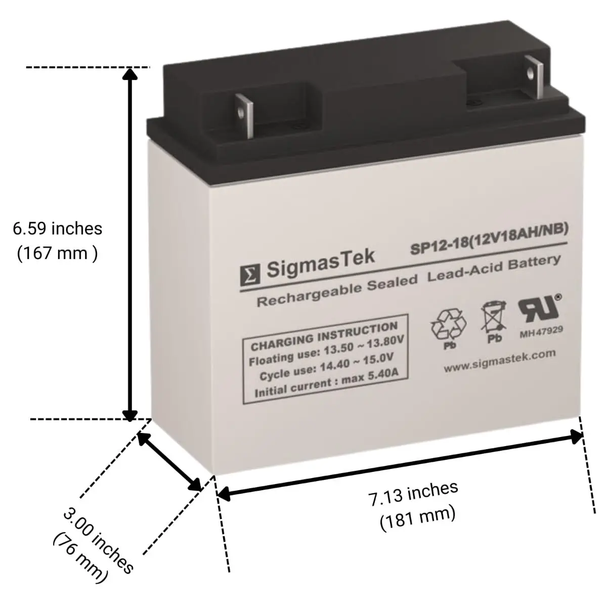 APC RBC7 Compatible Cartridge 2x 12V 18Ah SLA Batteries, Assembled, Ready to Install, Customized
