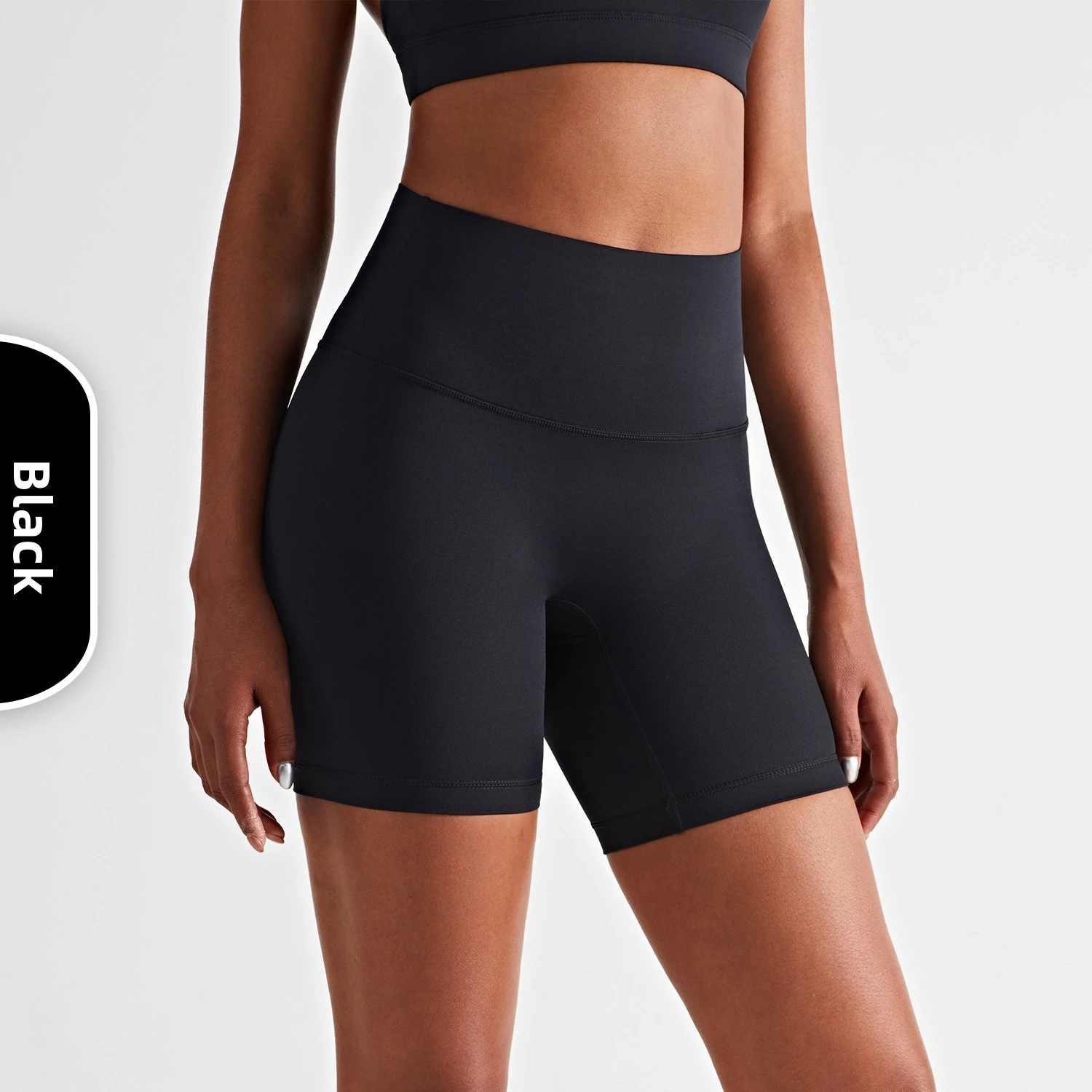 Seamless T-Back Yoga Shorts Peach Butt Tight Sports Three-Point Shorts High-Waisted Tummy Control Fitness Shorts