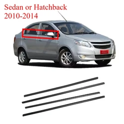 4 Pcs Window Glass Rubber for Chevrolet Sail Sedan or Hatchback Outside 2010-2014 Weatherstrip for Glass Outer Laminate Rubber